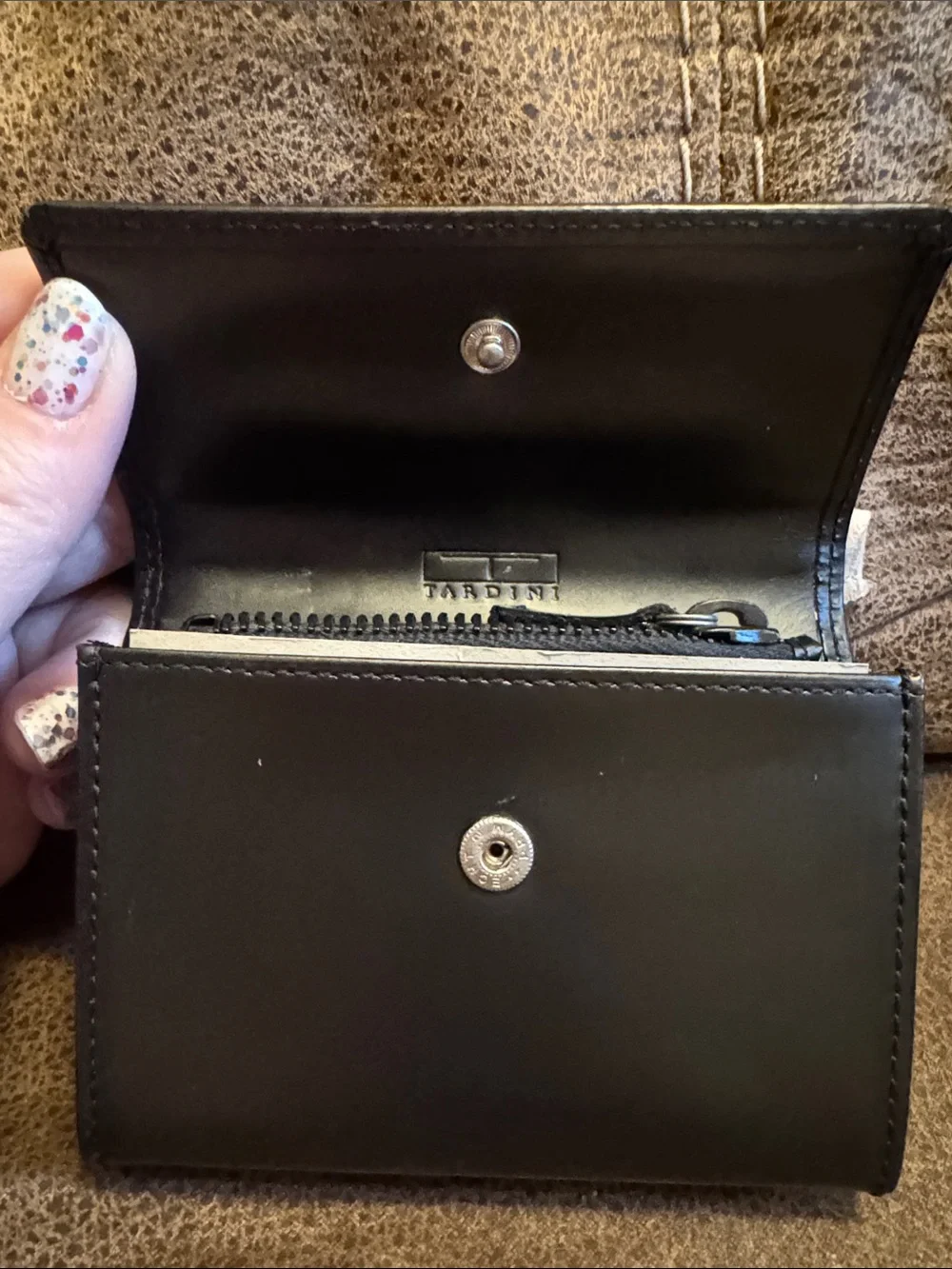 Tardini Black Leather Wallet